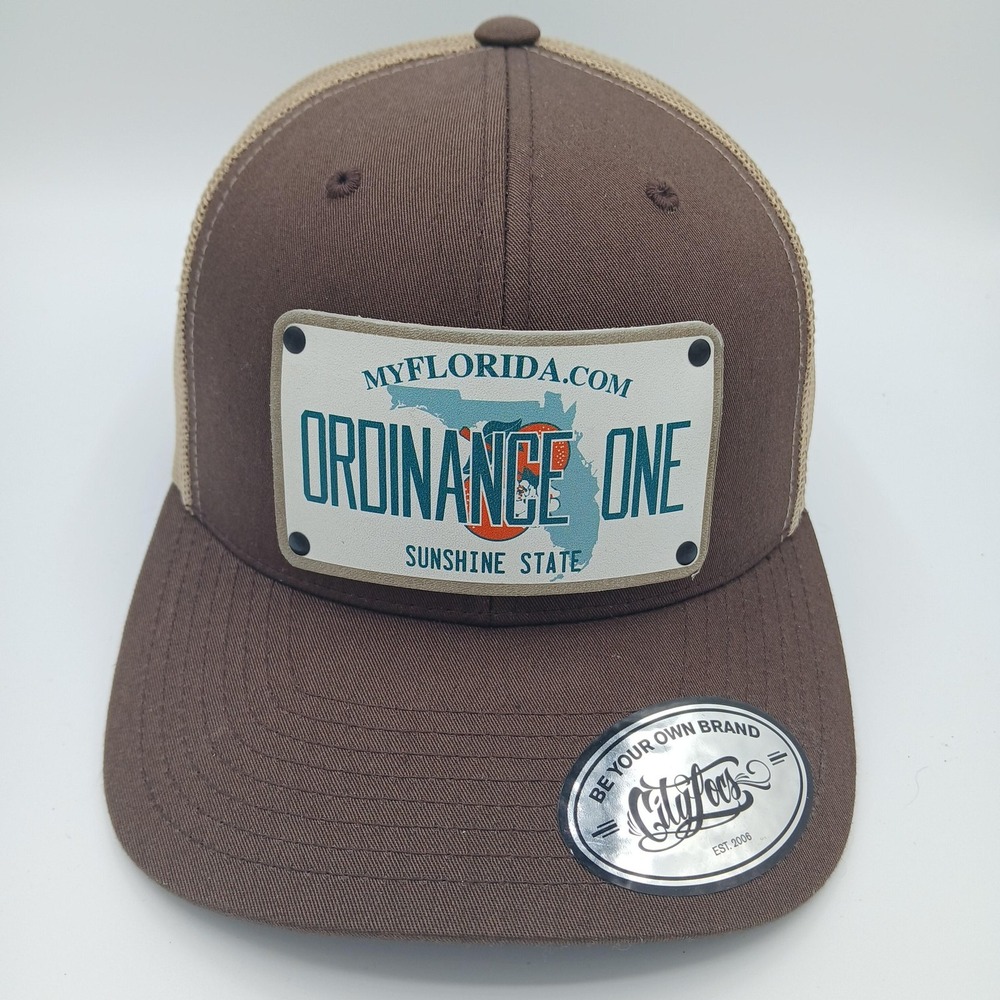 Ordinance One Hat Cap Snap Back Trucker Mesh Patch Florida Sunshine Mens Beer Br